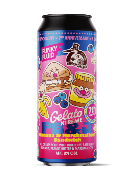 Gelato XTREME: PB&J Banana Marshmallow Sandwich - Funky Fluid Sour - Smoothie / Pastry 500ml - 1