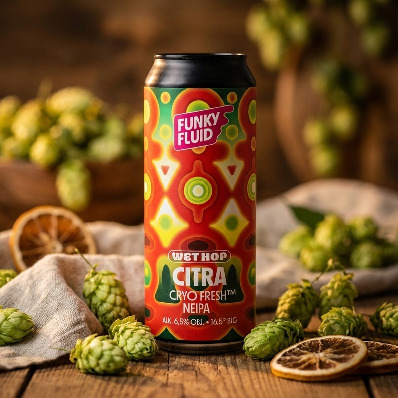 Wet Hop: Citra - Funky Fluid IPA - New England / Hazy 500ml - 2
