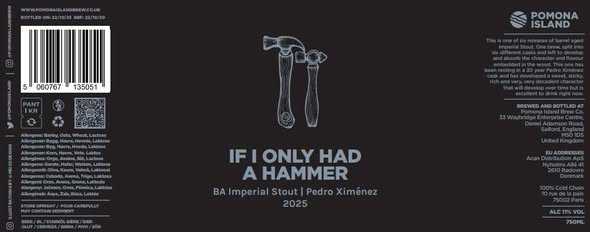 If I Only Had a Hammer - Pomona Island Brew Co. Stout - Imperial / Double 750ml - 1