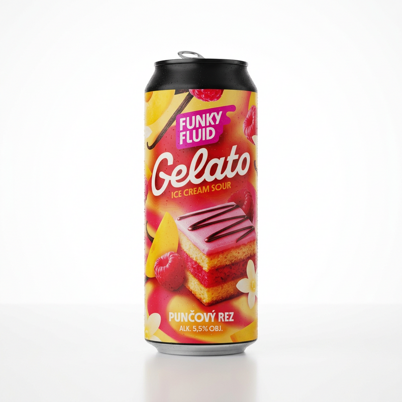 Gelato: Punčový Rez - Funky Fluid Sour - Smoothie / Pastry 500ml - 1