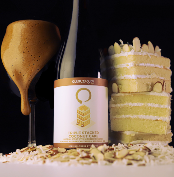 Triple Stacked Coconut Cake - Equilibrium Brewery Stout - Imperial / Double Pastry 500ml - 1