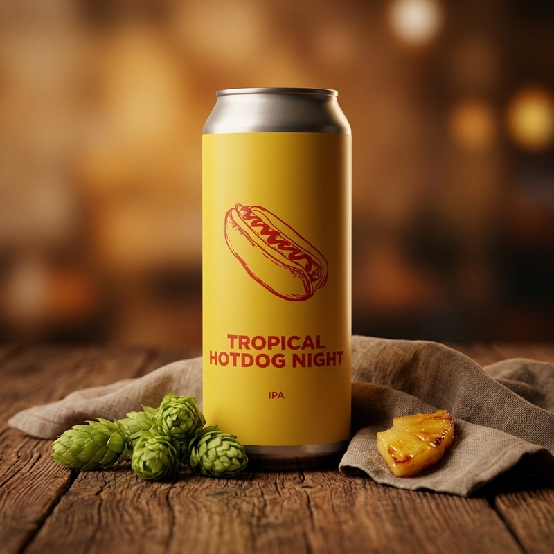 Tropical Hotdog Night - Pomona Island Brew Co. IPA - New England / Hazy 440ml - 2