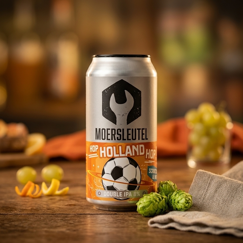 Hop Holland Hop!! - Moersleutel Craft Brewery IPA - Imperial / Double New England / Hazy 330ml - 2