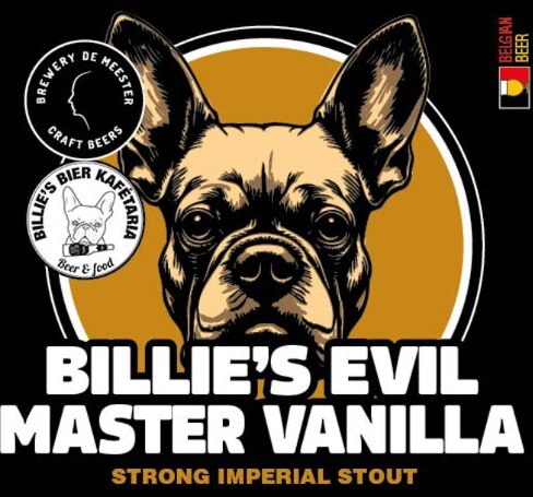 Billie's Evil Master Vanilla - Brewery De Meester Stout - Imperial / Double Pastry 330ml - 1