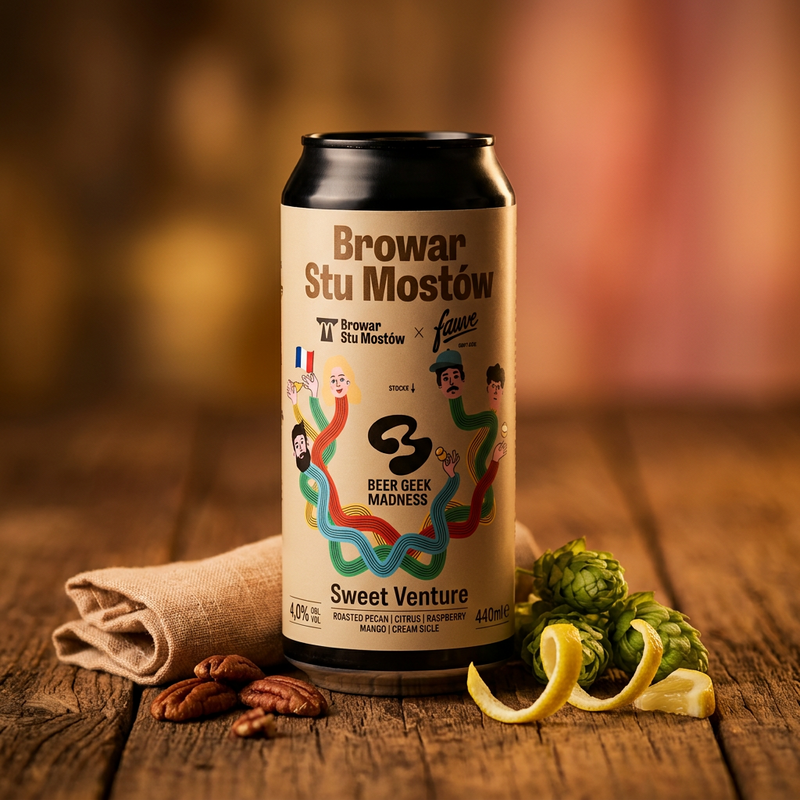 Sweet Venture (Fauve collab) - Browar Stu Mostów Sour - Smoothie / Pastry 440ml - 2
