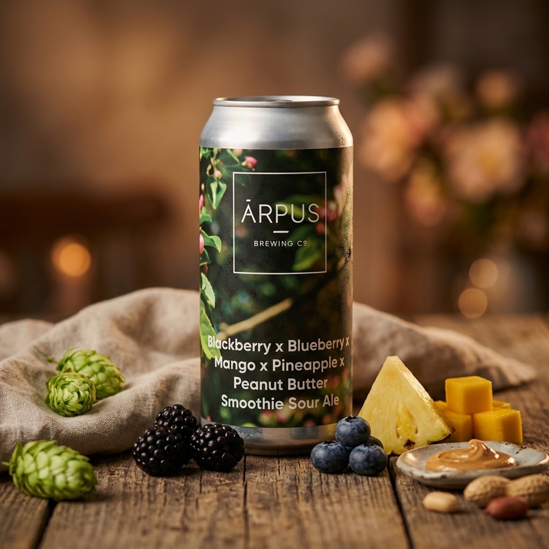 Blackberry x Blueberry x Mango x Pineapple x Peanut Butter Smoothie Sour Ale