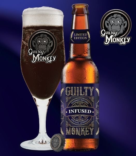 Whiskey Infused - Guilty Monkey Brewery Belgian Quadrupel 330ml - 1