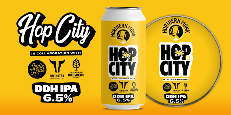 NM x Rivington: Hop City UK - Northern Monk IPA - New England / Hazy 440ml - 1