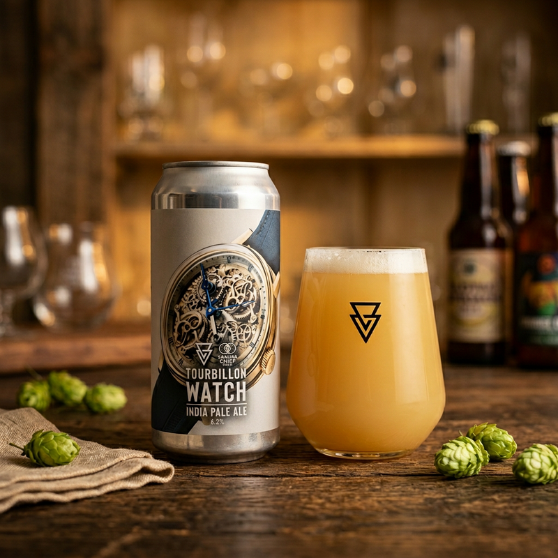 Tourbillon Watch - Azvex Brewing Company IPA - New England / Hazy 440ml - 2