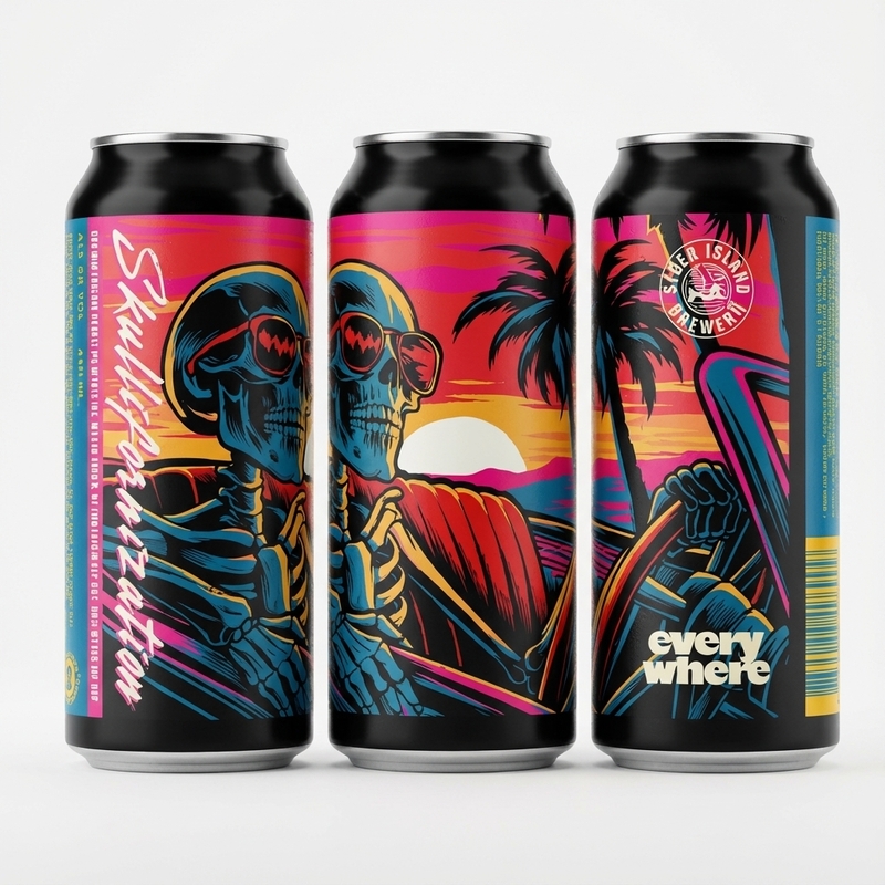 Skullifornization - Seven Island Brewery IPA - Imperial / Double New England / Hazy 440ml - 1