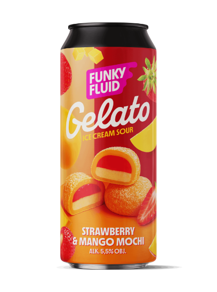 Gelato: Strawberry & Mango Mochi - Funky Fluid Sour - Smoothie / Pastry 500ml - 1