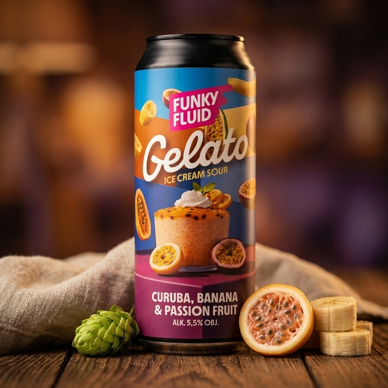 Gelato: Curuba Banana Passionfruit - Funky Fluid Sour - Smoothie / Pastry 500ml - 1
