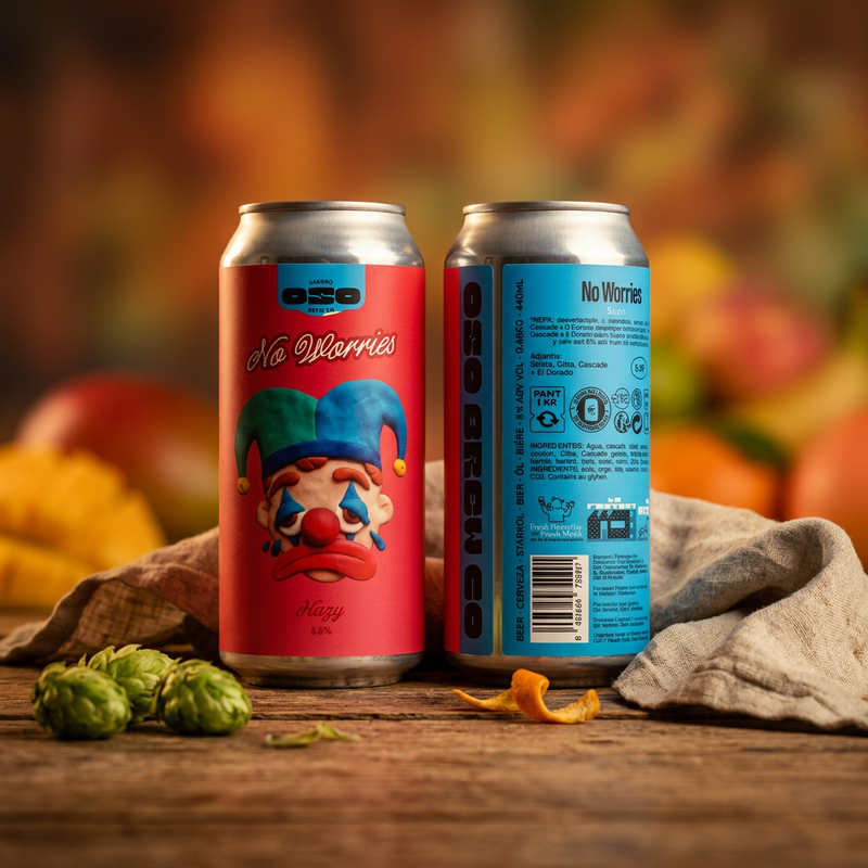 No Worries - Oso Brew Co IPA - New England / Hazy 440ml - 2