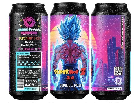 Superhop Z 2.0 - Game Over Brewing Co. IPA - Imperial / Double New England / Hazy 440ml - 1