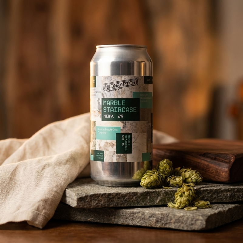 Marble Staircase - Neon Raptor Brewing Co. IPA - New England / Hazy 440ml - 1