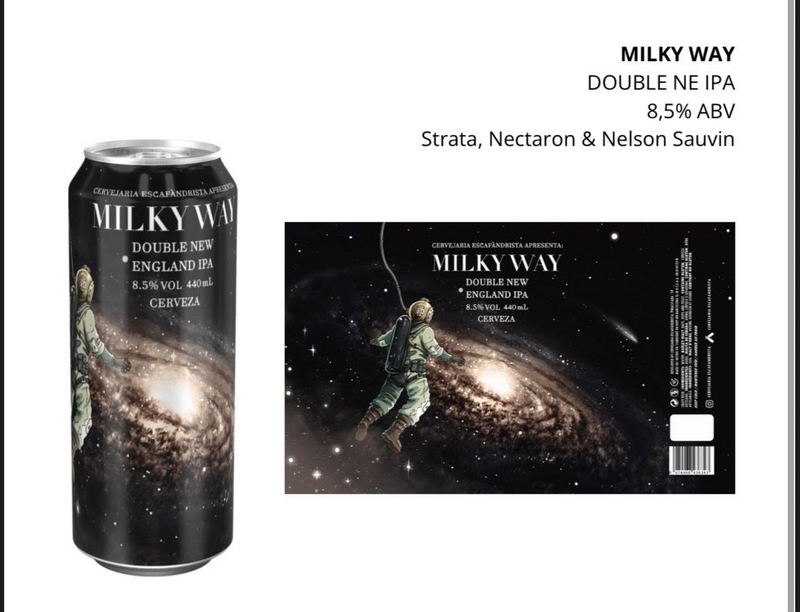 Milky Way - Cervejaria Escafandrista IPA - Imperial / Double New England / Hazy 440ml - 1
