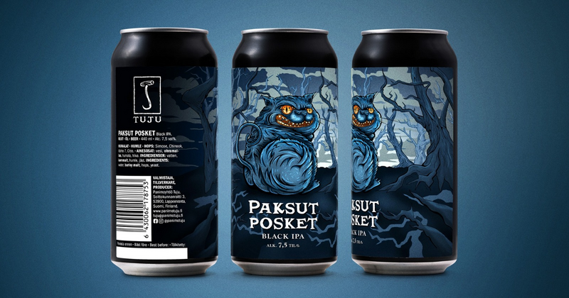 Paksut Posket - Panimoyhtiö Tuju IPA - Black / Cascadian Dark Ale 440ml - 1