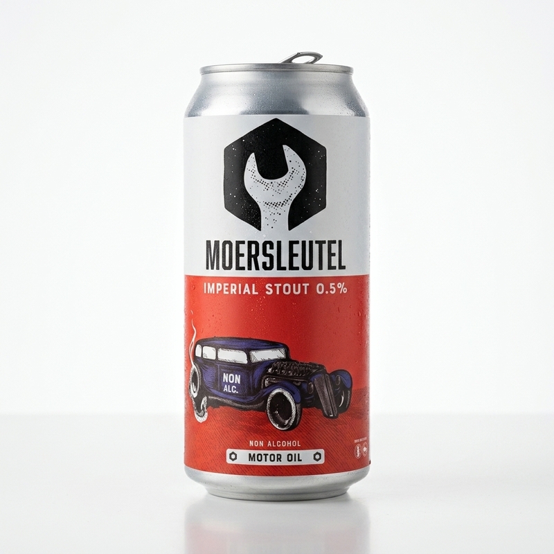 Moersleutel Motor Oil NA - Moersleutel Craft Brewery Non-Alcoholic Beer - Porter / Stout 440ml - 2