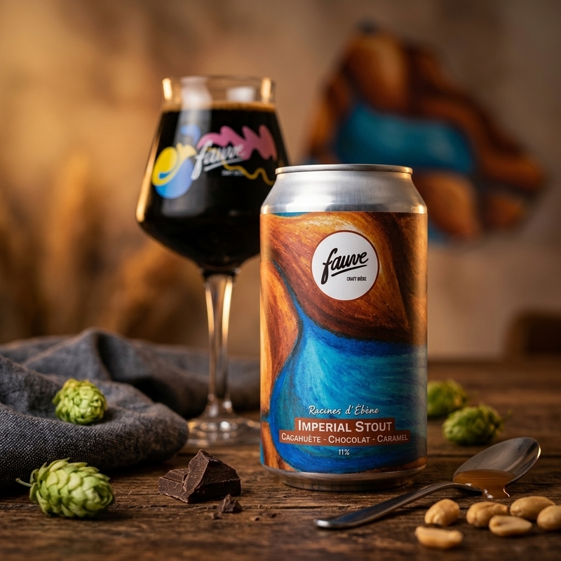 Racines d'Ébène - Fauve Craft Bière Stout - Imperial / Double Pastry 330ml - 2