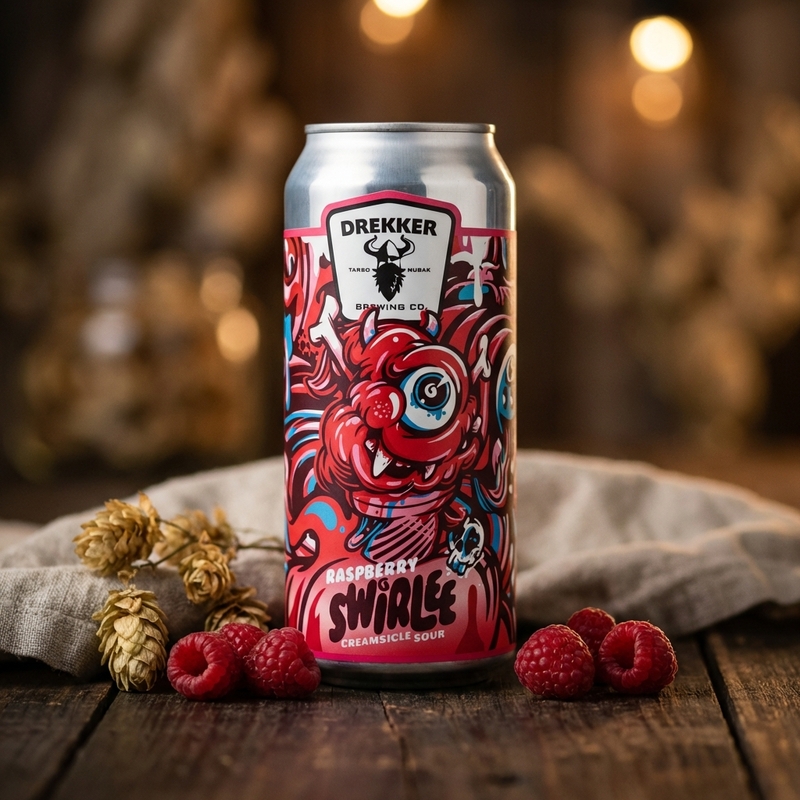 Swirlee - Raspberry Creamsicle - Drekker Brewing Company Sour - Smoothie / Pastry 473ml - 1