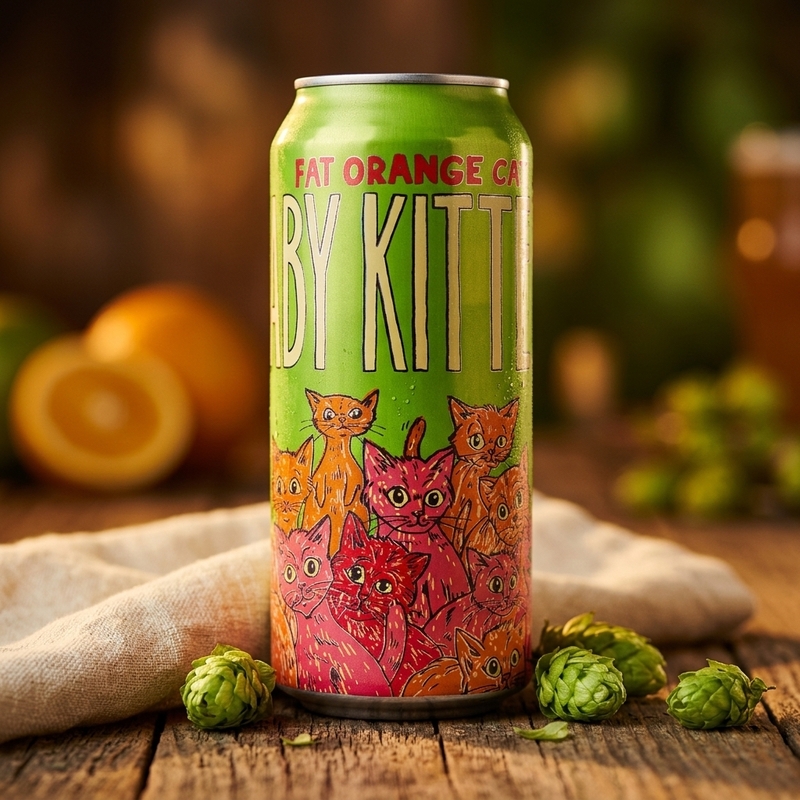 Baby Kittens - Fat Orange Cat Brew Co. IPA - New England / Hazy 473ml - 1