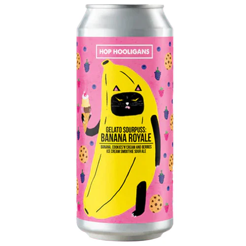 Gelato Sourpuss: Banana Royale - Hop Hooligans Sour - Smoothie / Pastry 500ml - 1