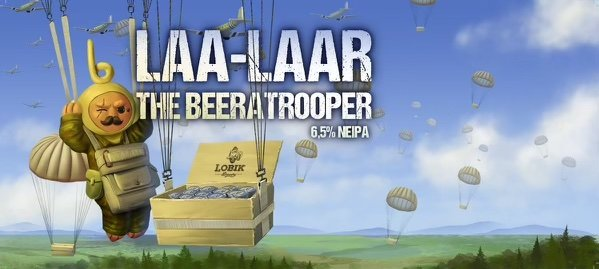 Laa-Laar, The Beeratrooper - Lobik IPA - New England / Hazy 440ml - 1