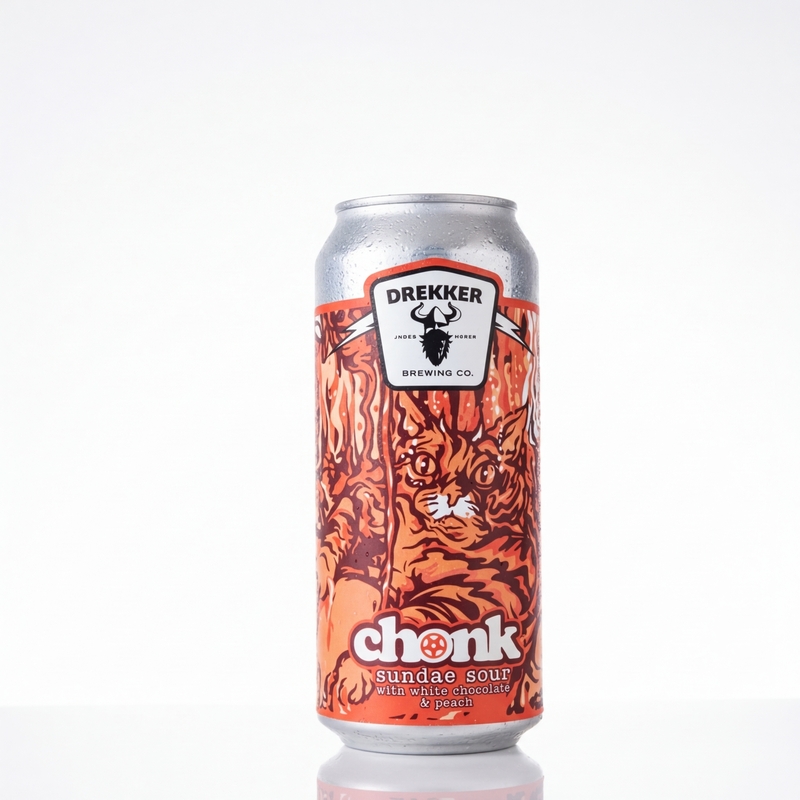 CHONK: White Chocolate & Peach - Drekker Brewing Company Sour - Smoothie / Pastry 473ml - 2