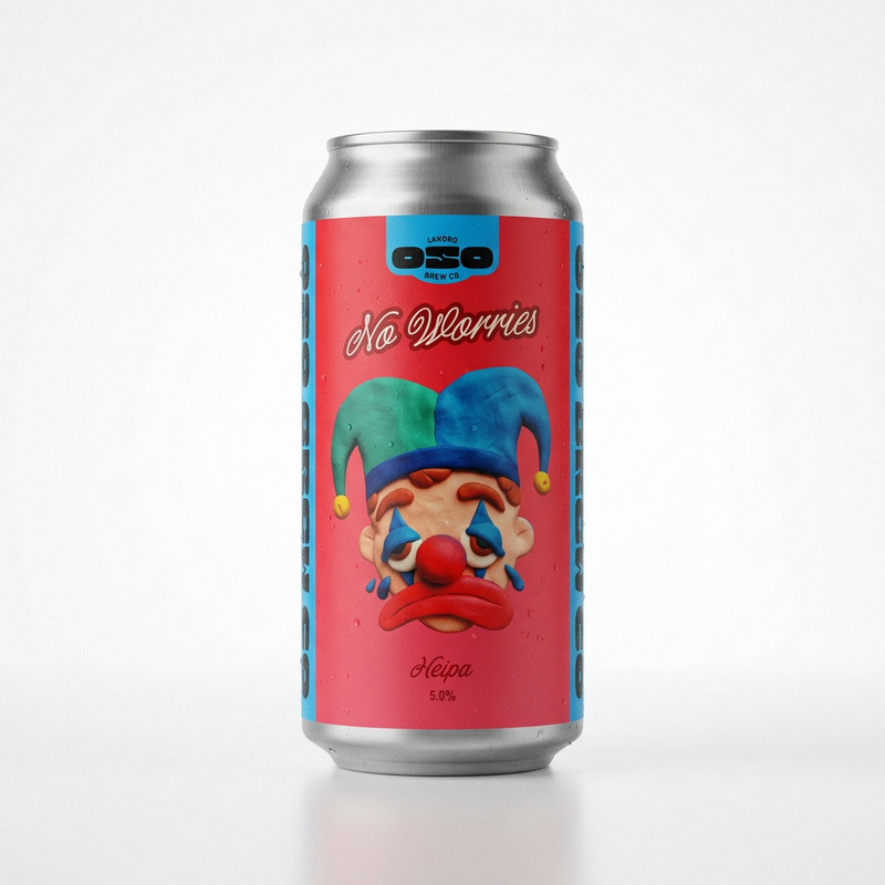 No Worries - Oso Brew Co IPA - New England / Hazy 440ml - 1