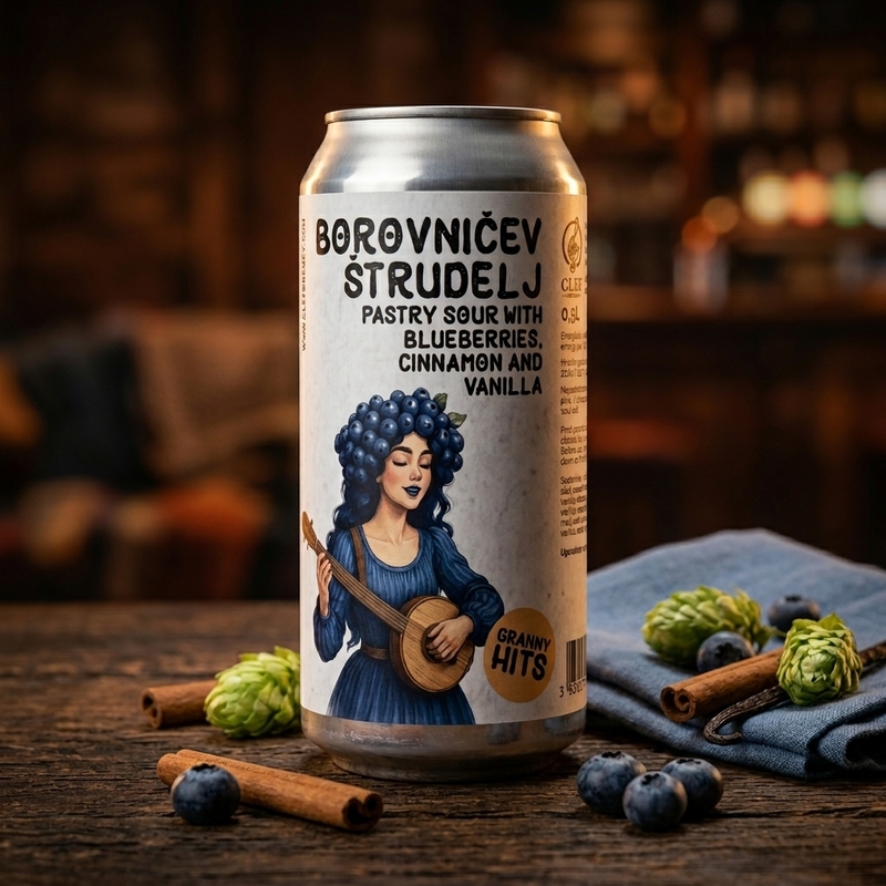 Borovnicev Strudelj - Clef Brewery Sour - Smoothie / Pastry 500ml - 1