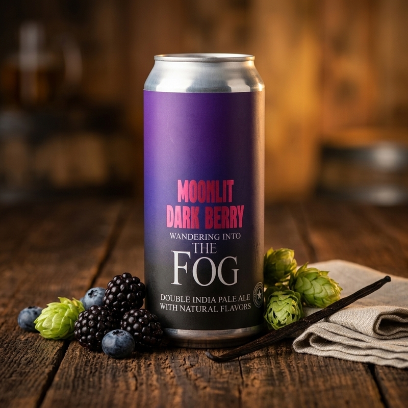 Wandering Into the Fog Moonlit Dark Berry - Abomination Brewing Company IPA - Imperial / Double New England / Hazy 473ml - 1