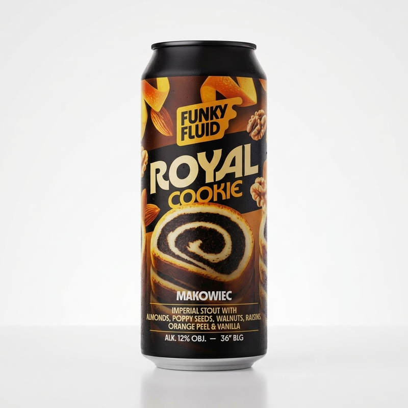 Royal Cookie: Makowiec - Funky Fluid Stout - Imperial / Double Pastry 500ml - 1