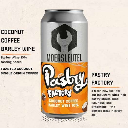 Pastry Factory: Coconut Coffee Barleywine - Moersleutel Craft Brewery Barleywine - Other 440ml - 1