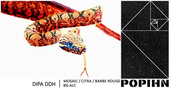 DIPA DDH Mosaic / Citra / Barbe Rouge - Popihn IPA - Imperial / Double New England / Hazy 440ml - 1