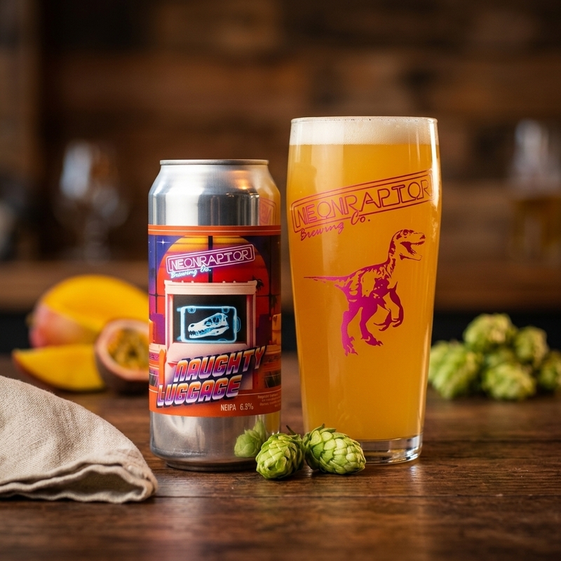 Naughty Luggage - Neon Raptor Brewing Co. IPA - New England / Hazy 440ml - 2