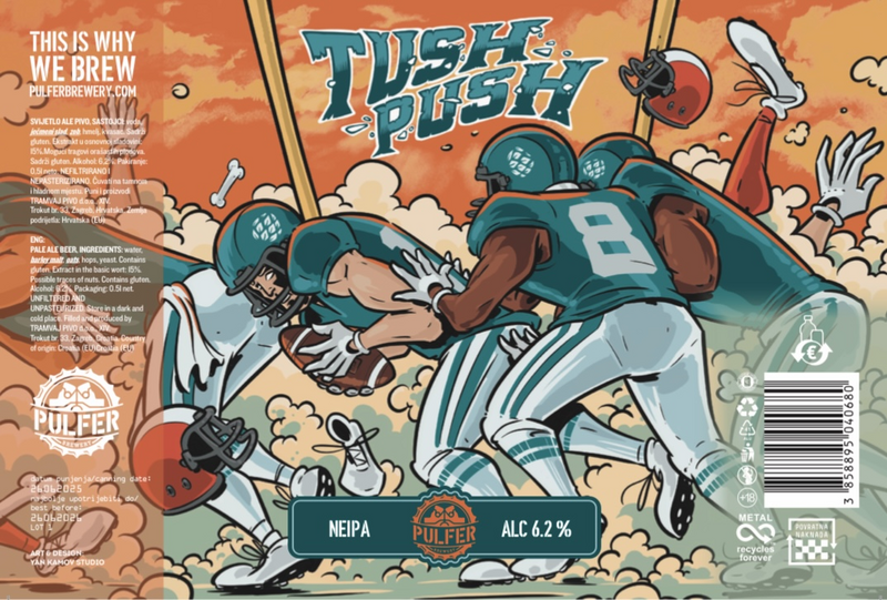 Tush Push - Pulfer Brewery IPA - New England / Hazy 440ml - 1