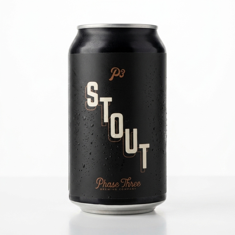 P3 Stout - Phase Three Brewing Stout - Oatmeal 355ml - 2