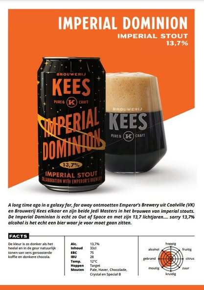 Imperial Dominion - Brouwerij Kees Stout - Imperial / Double 330ml - 1