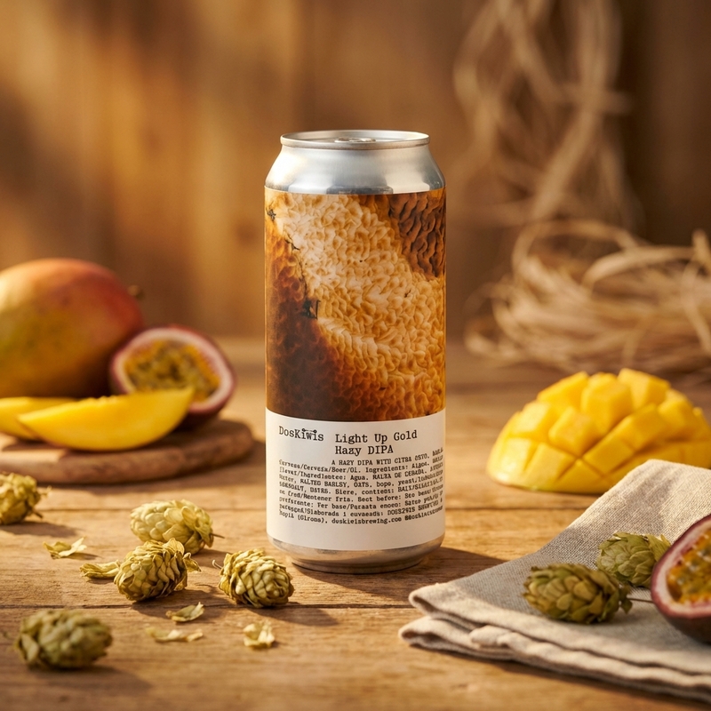 Light Up Gold - DOSKIWIS BREWING IPA - Imperial / Double New England / Hazy 440ml - 2