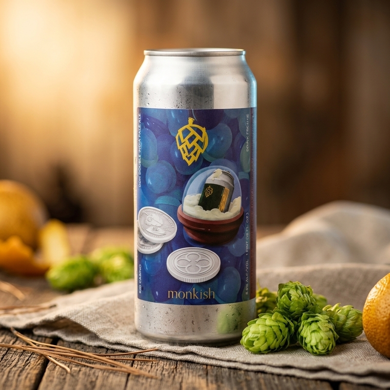 Kid Casino - Monkish Brewing Co. IPA - Imperial / Double New England / Hazy 473ml - 1