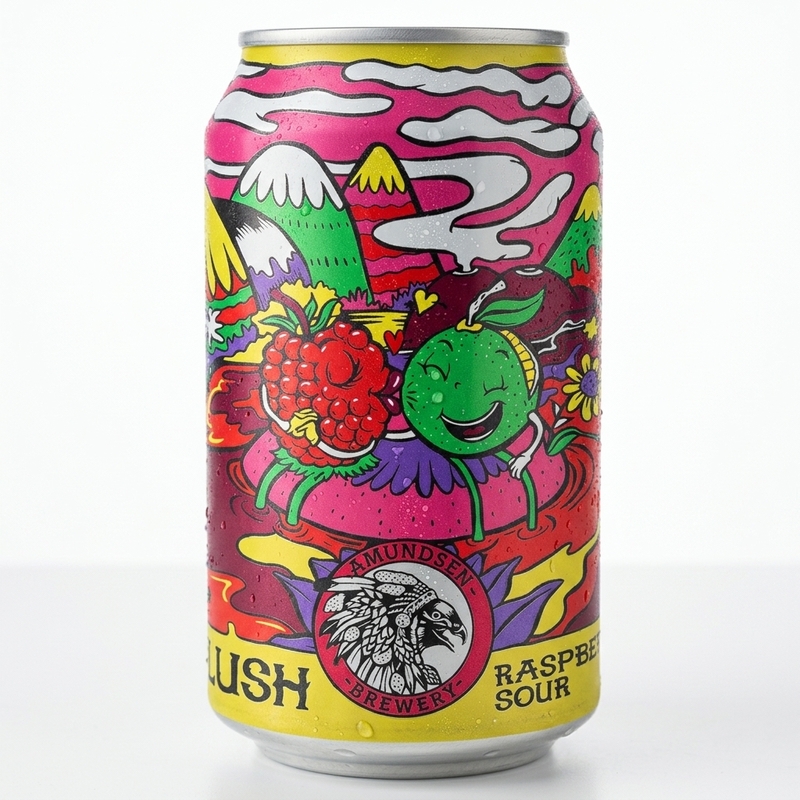 Lush - Raspberry & Lime - Amundsen Brewery Sour - Fruited 330ml - 2