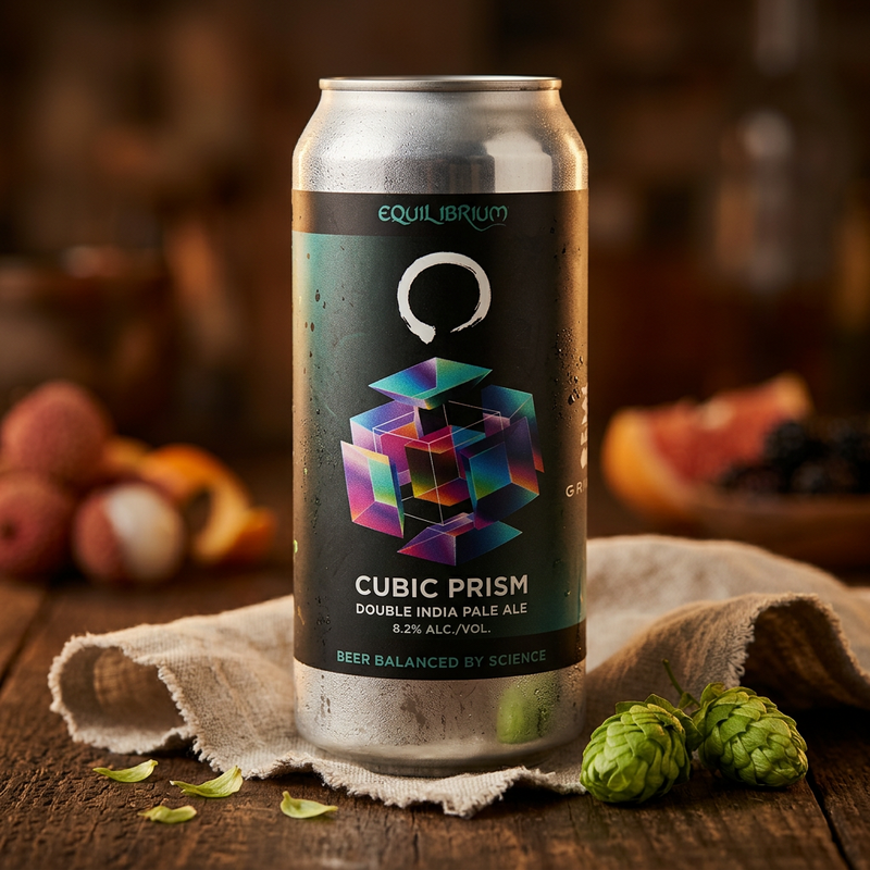 Cubic Prism / Grimm - Equilibrium Brewery IPA - Imperial / Double New England / Hazy 473ml - 2