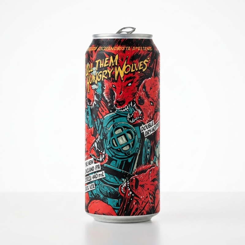All Them Hungry Wolves - Cervejaria Escafandrista IPA - Imperial / Double New England / Hazy 440ml - 1