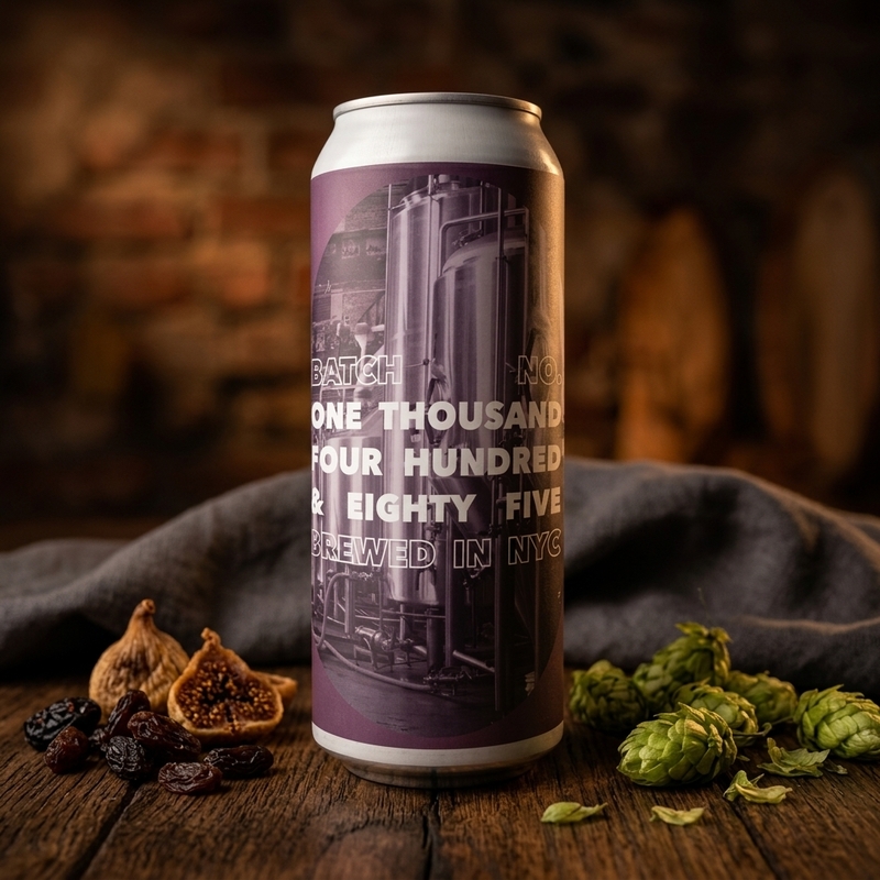 BATCH NUMBER ONE THOUSAND FOUR HUNDRED & EIGHTY FIVE BREWED IN NYC