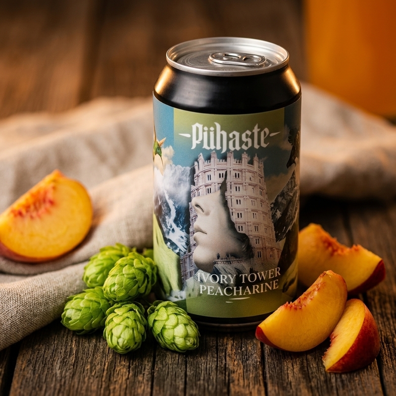 Ivory Tower: Peacharine - Pühaste Brewery IPA - Imperial / Double New England / Hazy 330ml - 1