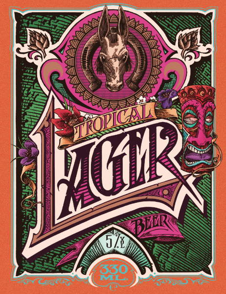 Tropical Lager - Brasserie de la Mule Lager - IPL (India Pale Lager) 330ml - 1