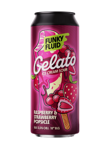 Gelato: Raspberry & Strawberry Popsicle - Funky Fluid Sour - Smoothie / Pastry 500ml - 1