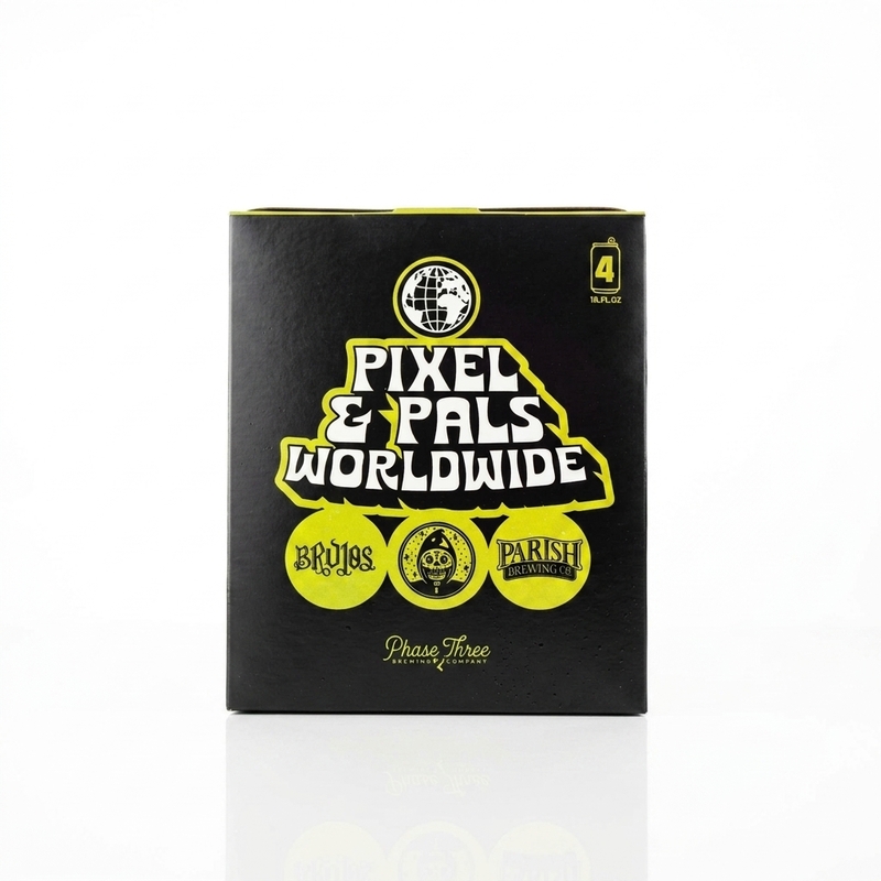 Pixel & Pals Worldwide Box Set / Brujos & Parish + Messorem - Phase Three Brewing IPA - Imperial / Double New England / Hazy 355ml - 2