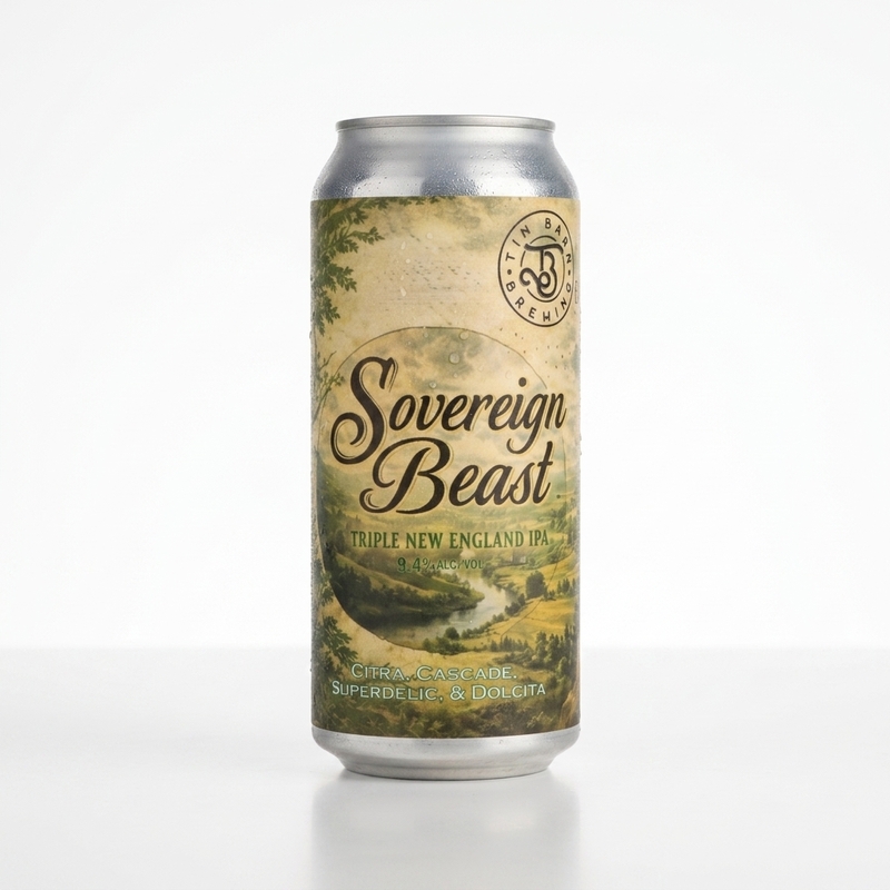 Sovereign Beast / Esker Hart - Tin Barn Brewing IPA - Triple New England / Hazy 473ml - 2