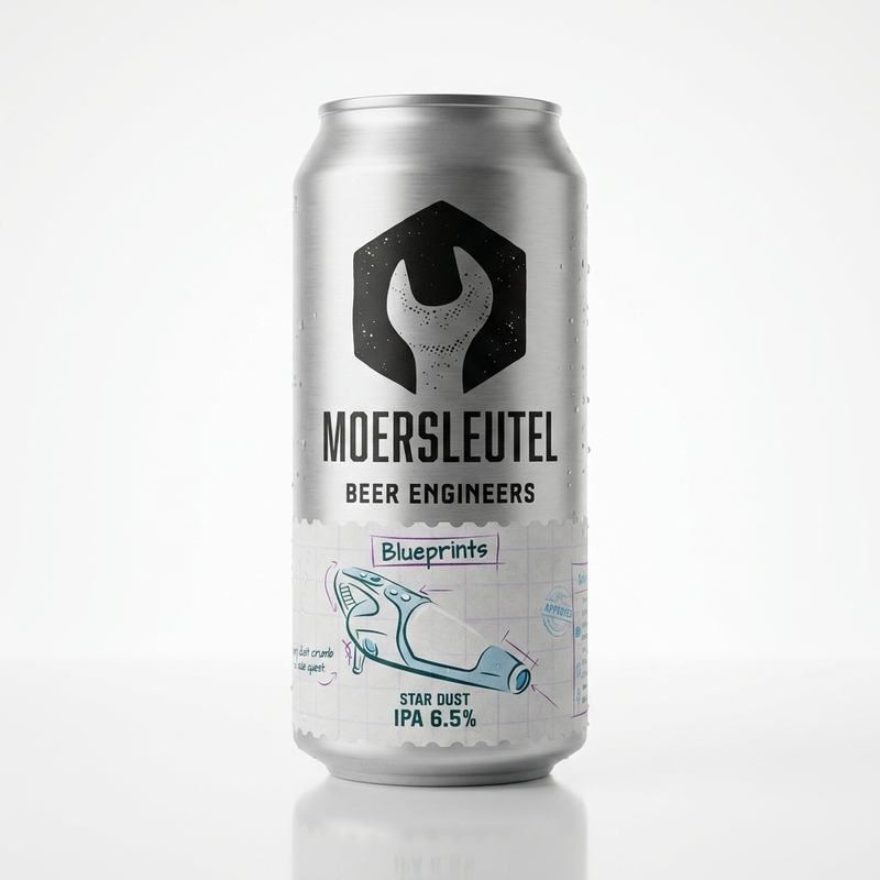 Blueprints: Star Dust - Moersleutel Craft Brewery IPA - New England / Hazy 440ml - 2